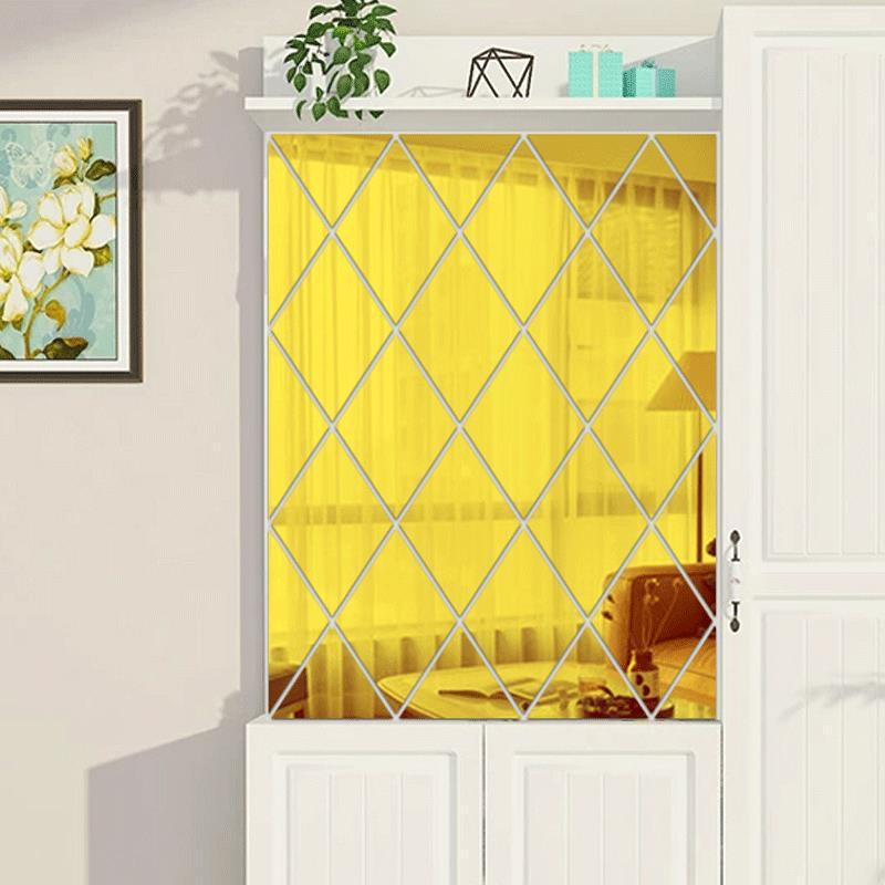 Acrylic 3D Stereo Mirror Wall Sticker Self-adhesive Creative Living Room