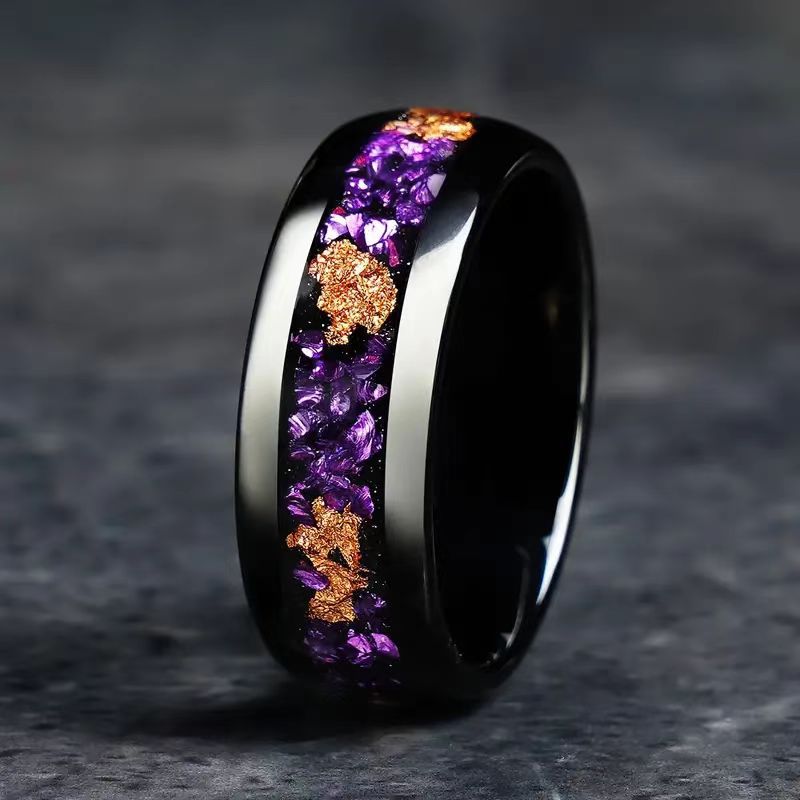 Purple Gold Foil Stainless Steel Classic Combination