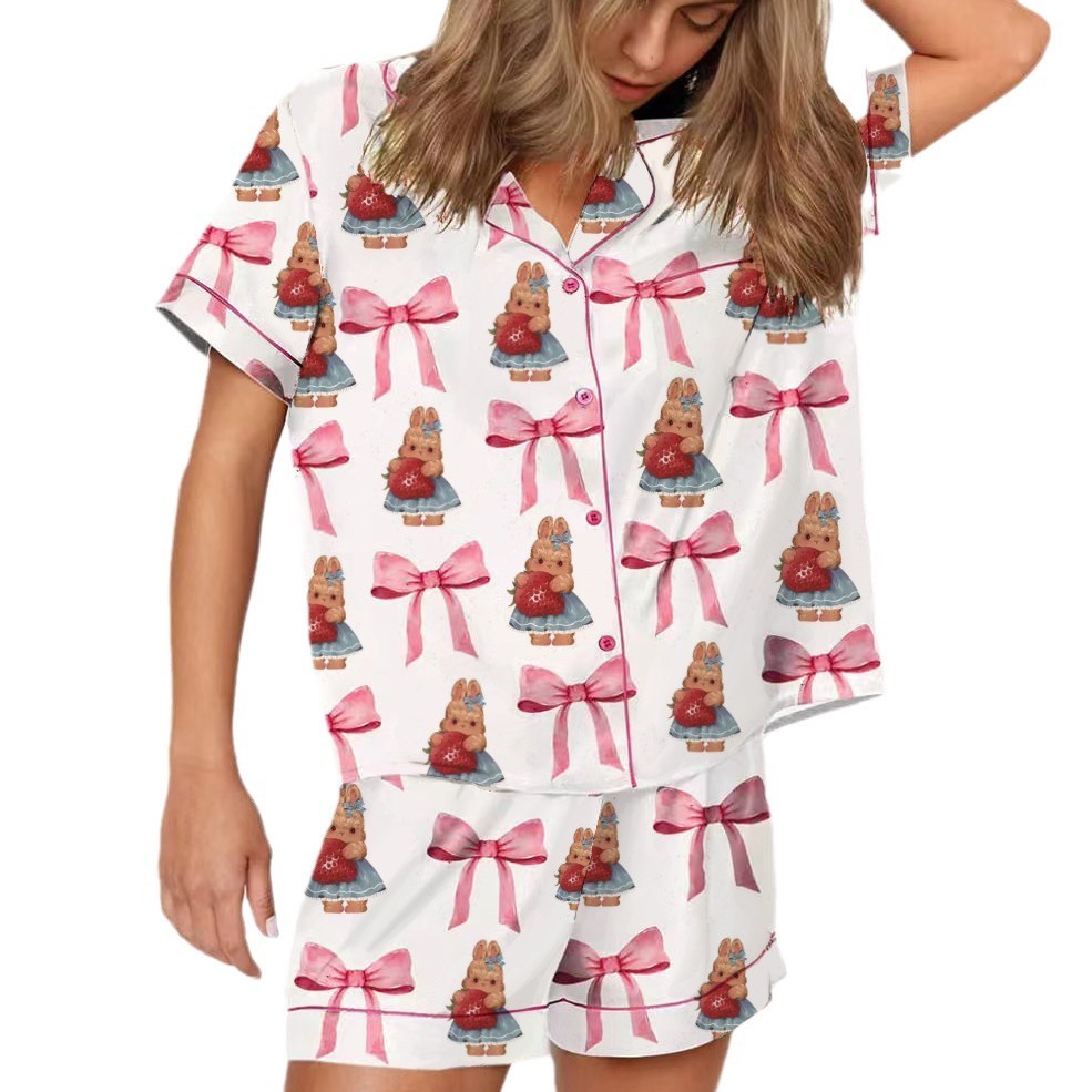 Digital Printing Can Be Outerwear Short-Sleeved Shorts Suit Women
