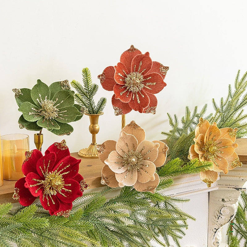 Flannel Flowers Christmas Tree Decoration