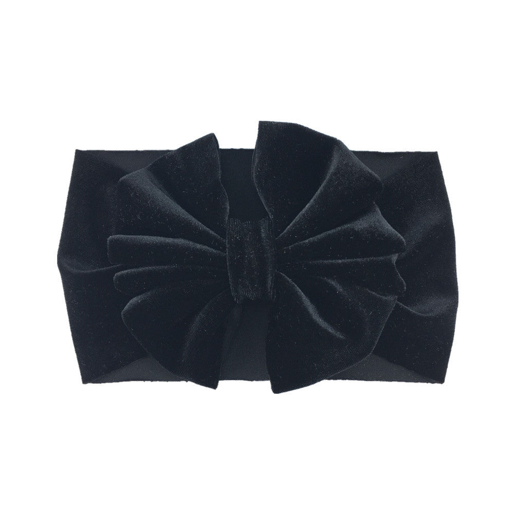 Headband Oversized Gold Velvet Bow