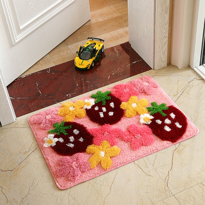Cute Cartoon Strawberry Non-Slip Mat