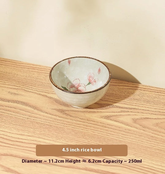 Chinese Style Cherry Blossom Dining Bowl Ceramic