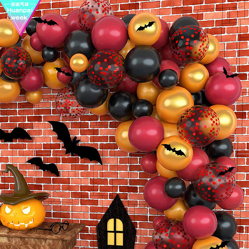 Balloon Set Bat Latex Balloon Halloween Balloon Chain Set Balloon